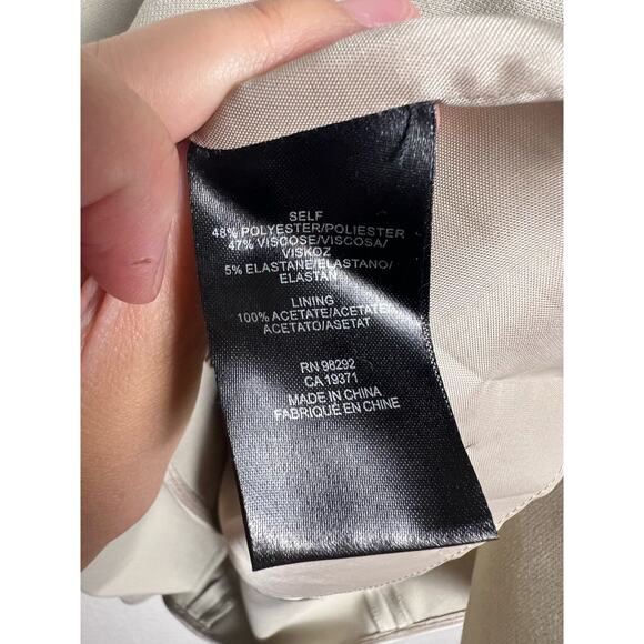 Tibi Anson Asymmetrical Colorblock Sleeveless White Gray Sheath Dress Size 6 - Picture 7 of 8